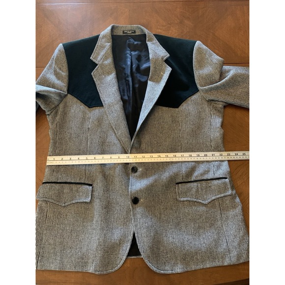 Dallas By Paragon Western‎ Cowboy Yoke Sports Coat Suit Jacket Blazer Men's 48R - Picture 9 of 12